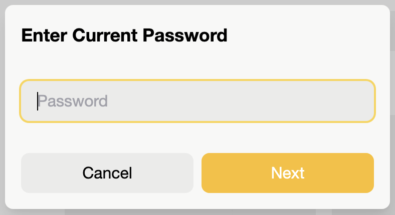 Enter Current Password